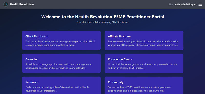 Health Revolution Practitioner Portal